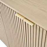 Modern Curved Wood Cabinet with Elegant Storage Solution
