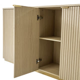 Modern Curved Wood Cabinet with Elegant Storage Solution
