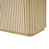 Modern Curved Wood Cabinet with Elegant Storage Solution