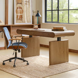Louise Mid-century Modern Electric Adjustable Standing Desk with Wireless Charging