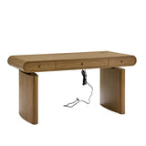 Louise Mid-century Modern Electric Adjustable Standing Desk with Wireless Charging