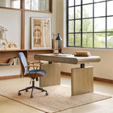 Louise Mid-century Modern Electric Adjustable Standing Desk with Wireless Charging