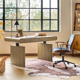 Louise Mid-century Modern Electric Adjustable Standing Desk with Wireless Charging