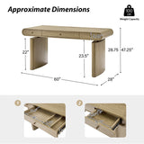 Louise Mid-century Modern Electric Adjustable Standing Desk with Wireless Charging