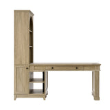 Derrus Electric Adjustable Standing Desk with Bookcase and LED Lighting