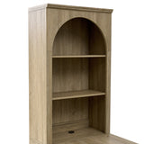 Derrus Electric Adjustable Standing Desk with Bookcase and LED Lighting