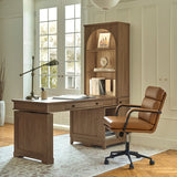 Derrus Electric Adjustable Standing Desk with Bookcase and LED Lighting