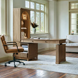 Derrus Electric Adjustable Standing Desk with Bookcase and LED Lighting