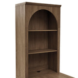 Derrus Electric Adjustable Standing Desk with Bookcase and LED Lighting