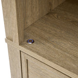 Baggio Modern Storage Bookcase with Smooth-Glide Drawer and LED