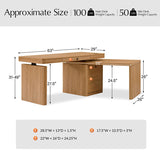 Veritas 360-Degree Rotating Desk Electric Adjustable Standing Desk with Flip-Top Lid