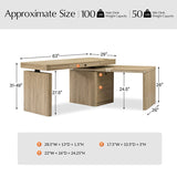 Veritas 360-Degree Rotating Desk Electric Adjustable Standing Desk with Flip-Top Lid