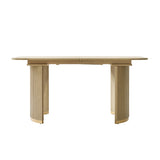 American Modern Fluted Extendable Dining Table  and Chairs & Storage Cabinet Sets (Optional Types)