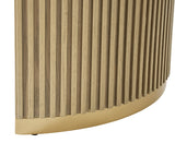 American Modern Fluted Extendable Dining Table  and Chairs & Storage Cabinet Sets (Optional Types)