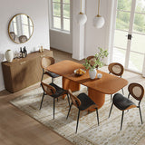 American Modern Fluted Extendable Dining Table  and Chairs & Storage Cabinet Sets (Optional Types)