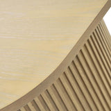 American Modern Fluted Extendable Dining Table  and Chairs & Storage Cabinet Sets (Optional Types)