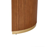 American Modern Fluted Extendable Dining Table  and Chairs & Storage Cabinet Sets (Optional Types)