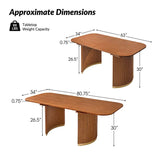 American Modern Fluted Extendable Dining Table  and Chairs & Storage Cabinet Sets (Optional Types)