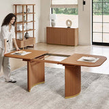 American Modern Fluted Extendable Dining Table  and Chairs & Storage Cabinet Sets (Optional Types)