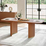 American Modern Fluted Extendable Dining Table  and Chairs & Storage Cabinet Sets (Optional Types)