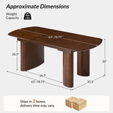 7-Piece Modern Trace-free Extendable Dining Table with Mid-Century Rattan Chairs Set(Optional Types)