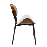 5-Piece 42"Versatile Transitional Round Dining Table with Rattan Charis Set for Seats 2-4 People