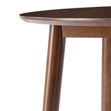5-Piece 42"Versatile Transitional Round Dining Table with Rattan Charis Set for Seats 2-4 People