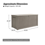 Franco Outdoor Weatherproof Storage Stackable Deck Box