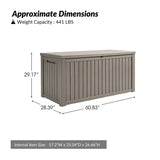Franco Outdoor Weatherproof Storage Stackable Deck Box