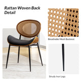 Flora Curved Wood Backrest Faux Leather Upholstery Cushion Comfortable Dining Chair (Optional Types)
