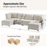 Harmetrix Oversized Soft Sectional Couch with Storage