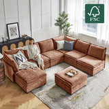 Harmetrix 8-Seater Soft Sectional Couch with Storage