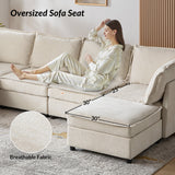 Harmetrix Oversized Soft Sectional Couch with Storage