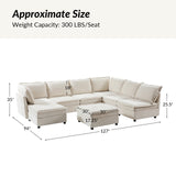 Harmetrix 8-Seater Soft Sectional Couch with Storage
