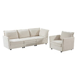 Harmetrix Oversized Soft Sectional Couch with Storage