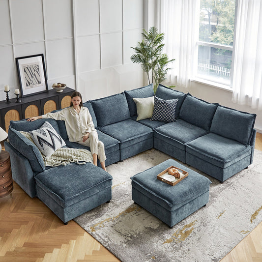 Harmetrix Oversized Soft Sectional Couch with Storage