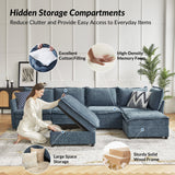 Harmetrix 8-Seater Soft Sectional Couch with Storage