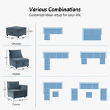 Harmetrix 8-Seater Soft Sectional Couch with Storage