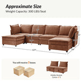 Harmetrix Oversized Soft Sectional Couch with Storage