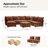 Harmetrix Oversized Soft Sectional Couch with Storage