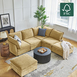 Harmetrix Oversized Soft Sectional Couch with Storage
