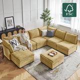 Harmetrix Oversized Soft Sectional Couch with Storage