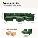 Harmetrix 8-Seater Soft Sectional Couch with Storage