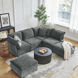Harmetrix Oversized Soft Sectional Couch with Storage