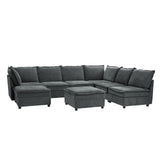 Harmetrix 8-Seater Soft Sectional Couch with Storage