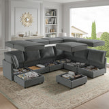 Harmetrix Oversized Soft Sectional Couch with Storage