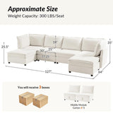 Harmetrix Oversized Soft Sectional Couch with Storage