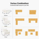 Harmetrix 8-Seater Soft Sectional Couch with Storage