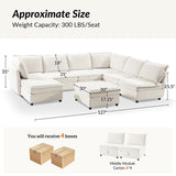 Harmetrix Oversized Soft Sectional Couch with Storage