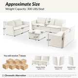 Harmetrix Oversized Soft Sectional Couch with Storage